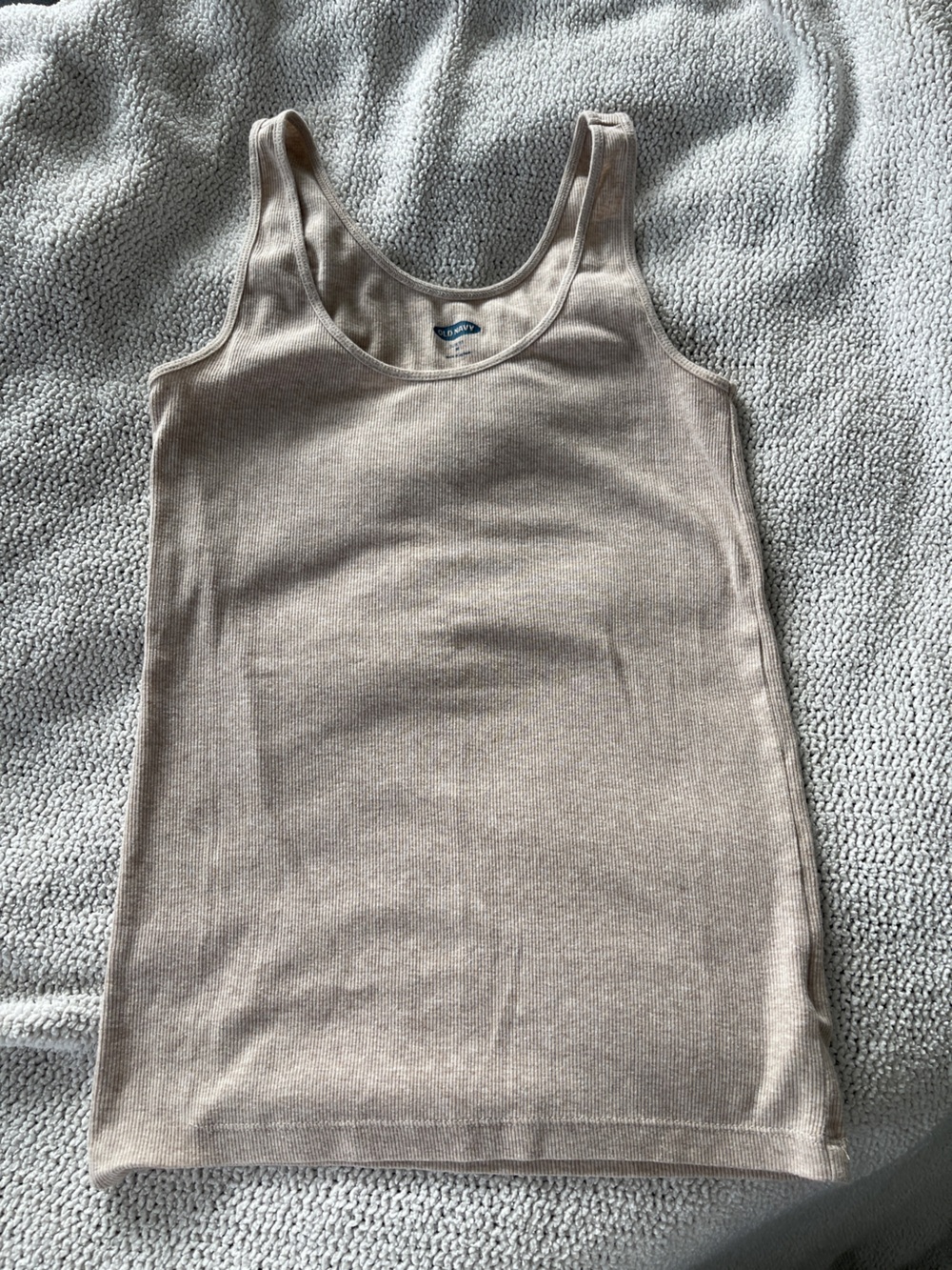 Old Navy Ribbed Tank Midi Dress – Taupe Beige – Size M